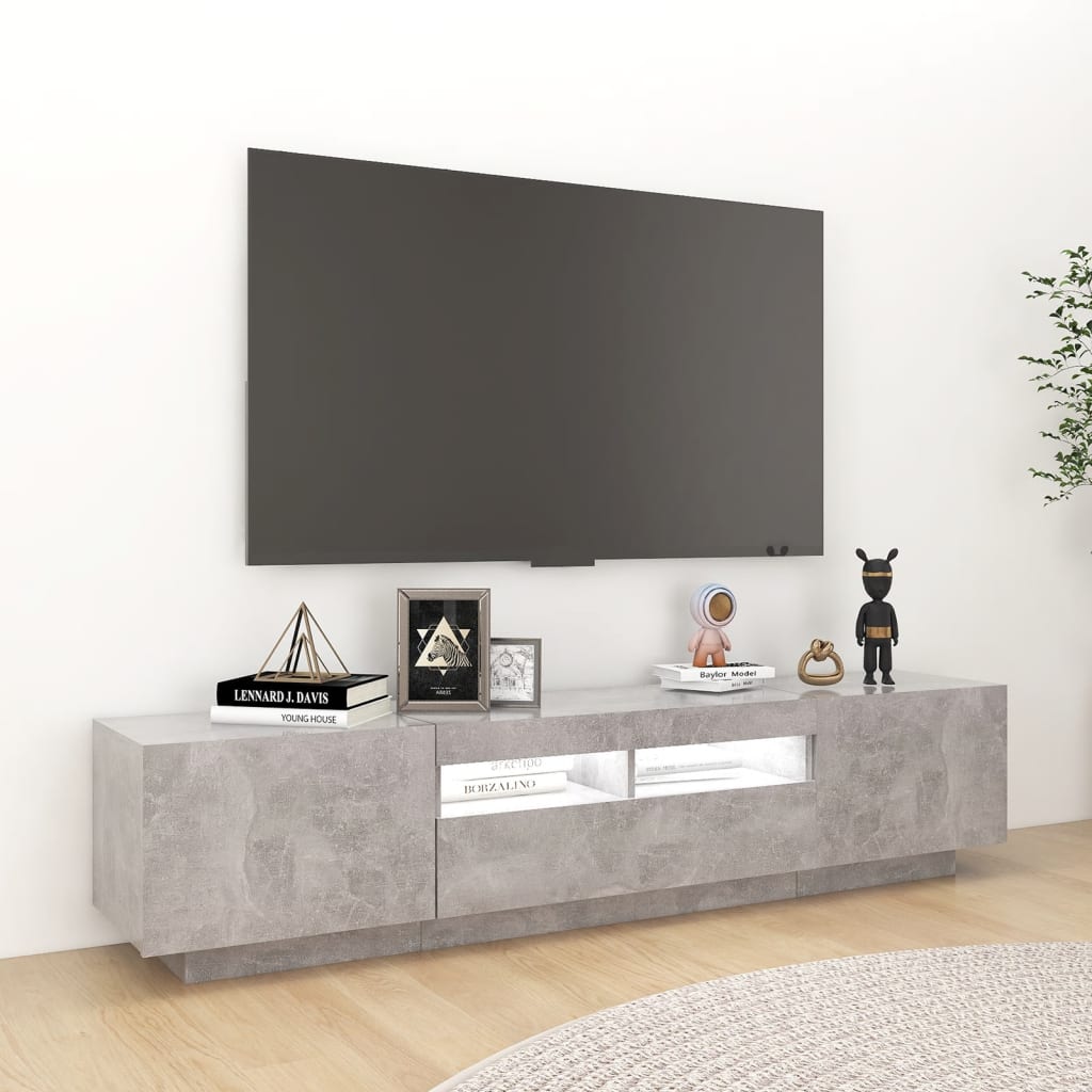 Comodă Tv Cu Lumini Led, , 180X35X40 Cm