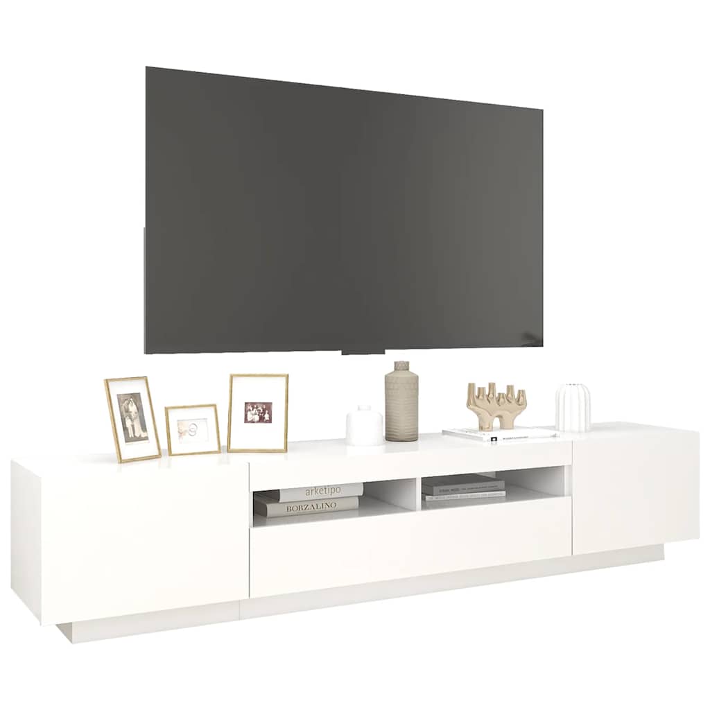 Comodă Tv Cu Lumini Led, , 200X35X40Cm