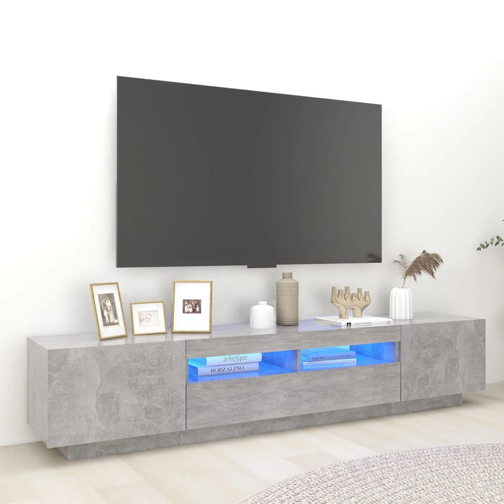 Comodă Tv Cu Lumini Led, , 200X35X40Cm