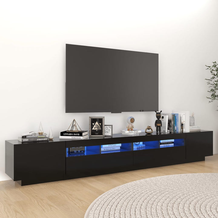 Comodă Tv Cu Lumini Led, , 260X35X40 Cm