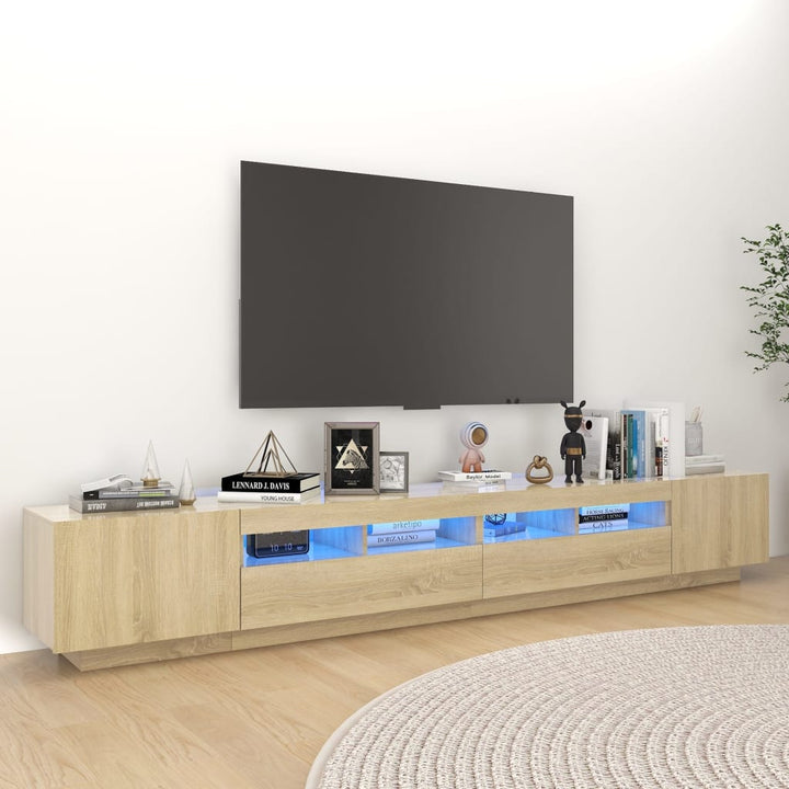 Comodă Tv Cu Lumini Led, , 260X35X40 Cm