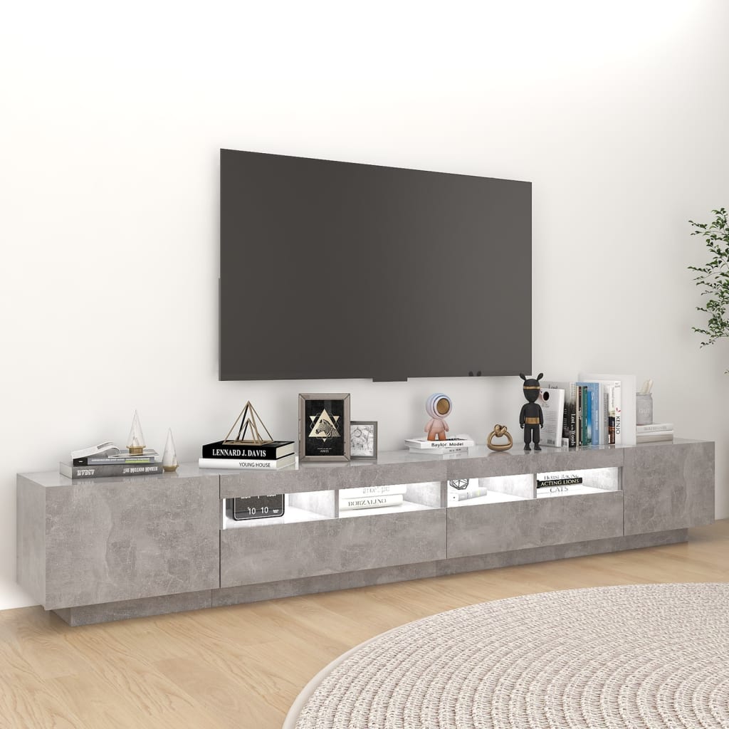 Comodă Tv Cu Lumini Led, , 260X35X40 Cm