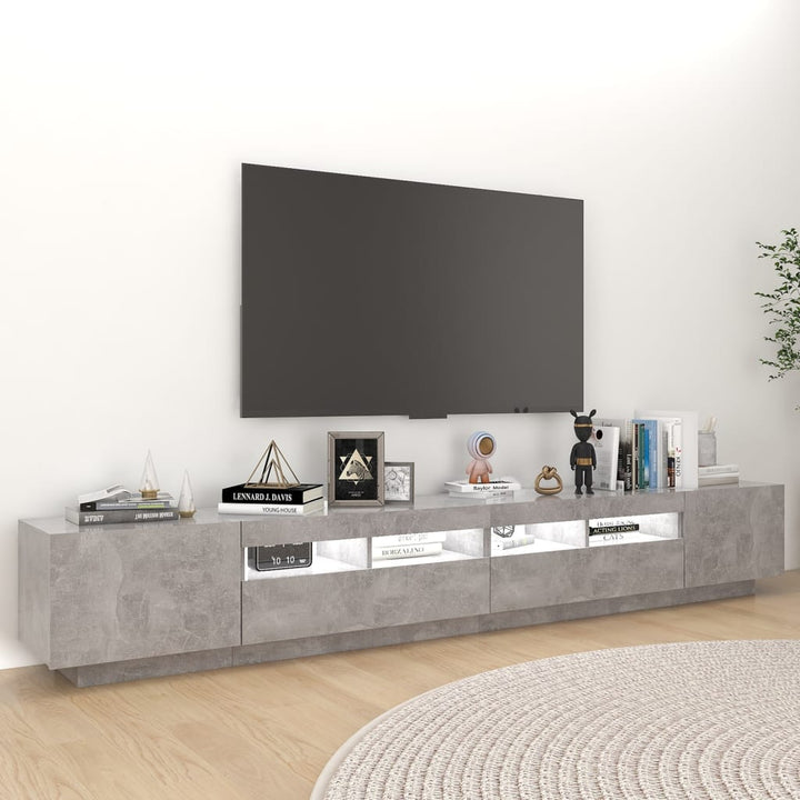 Comodă Tv Cu Lumini Led, , 260X35X40 Cm