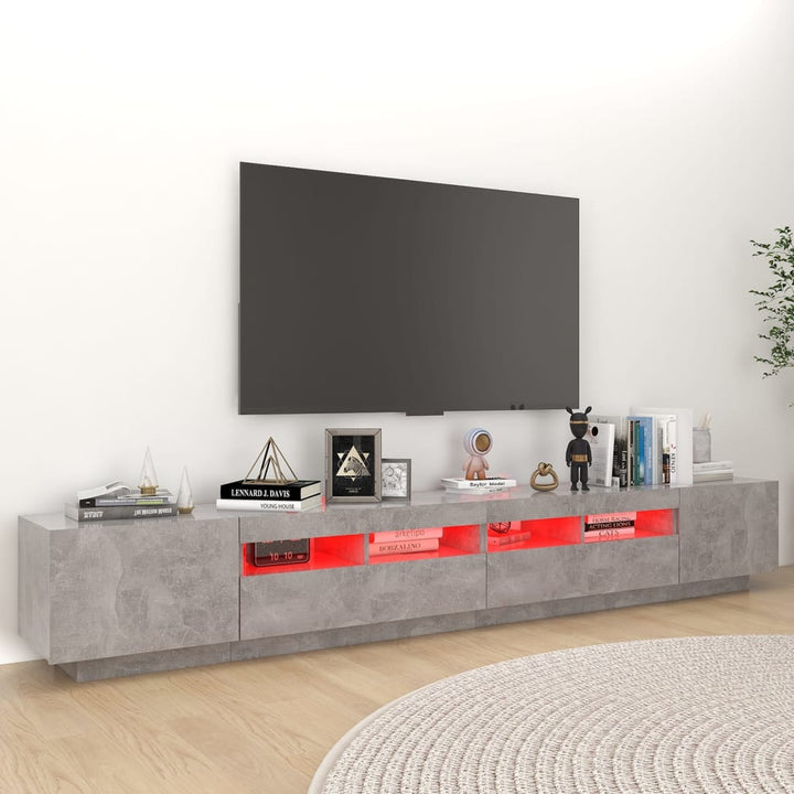 Comodă Tv Cu Lumini Led, , 260X35X40 Cm