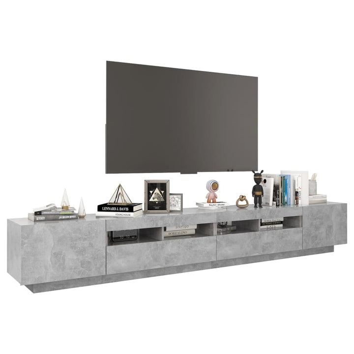 Comodă Tv Cu Lumini Led, , 260X35X40 Cm