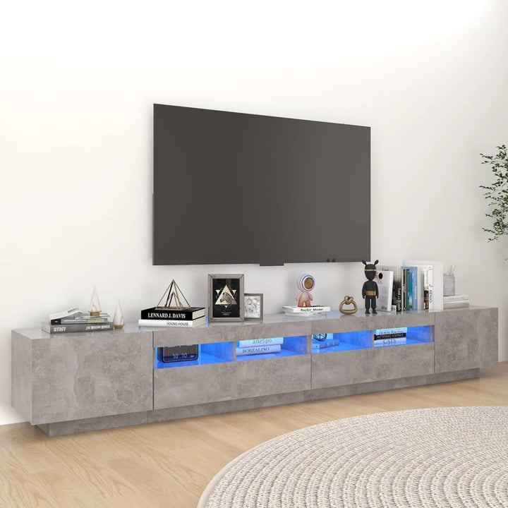Comodă Tv Cu Lumini Led, , 260X35X40 Cm