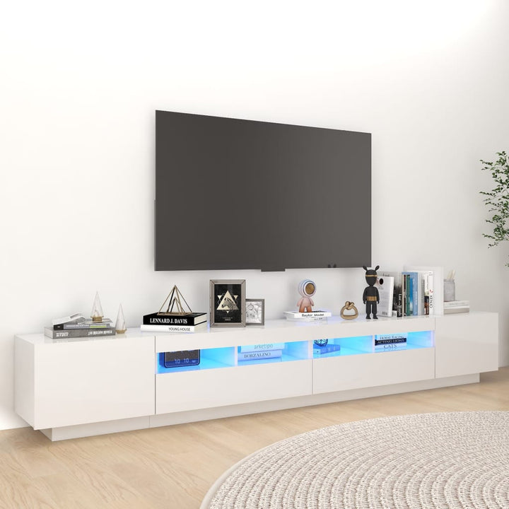 Comodă Tv Cu Lumini Led, , 260X35X40 Cm