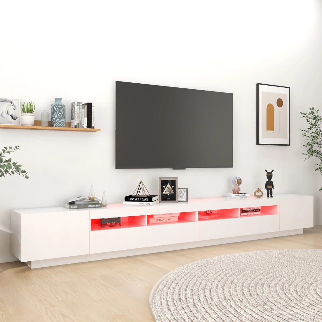 Comodă Tv Cu Lumini Led, , 300X35X40Cm