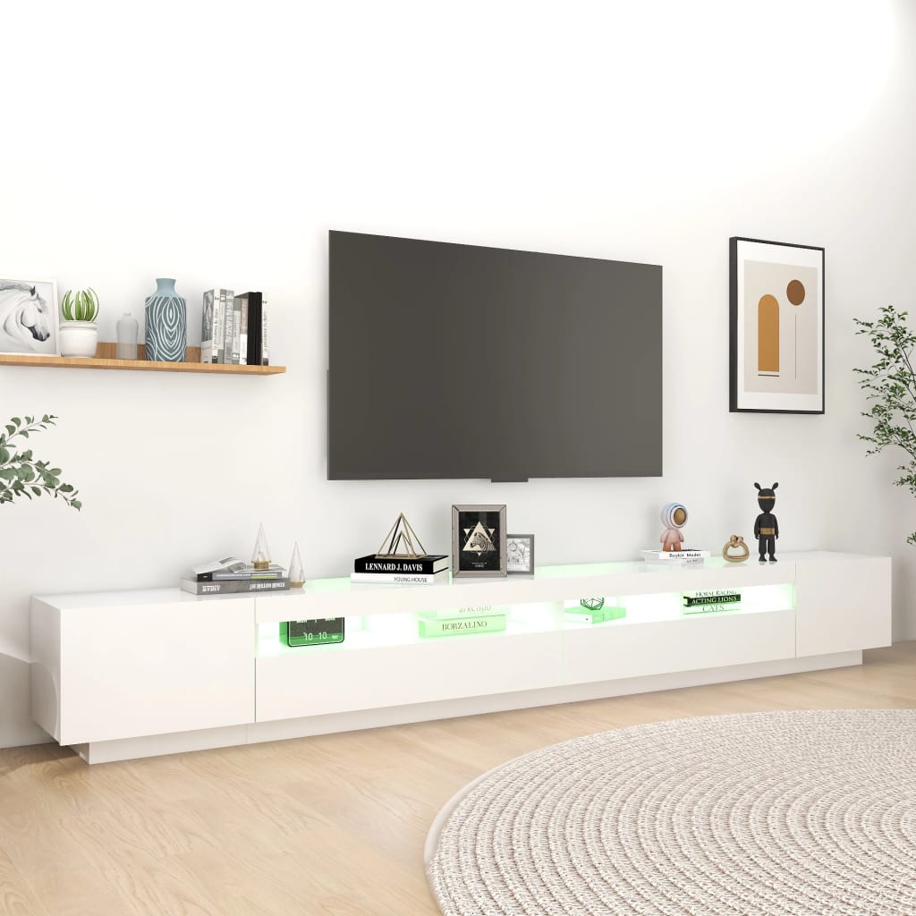 Comodă Tv Cu Lumini Led, , 300X35X40Cm