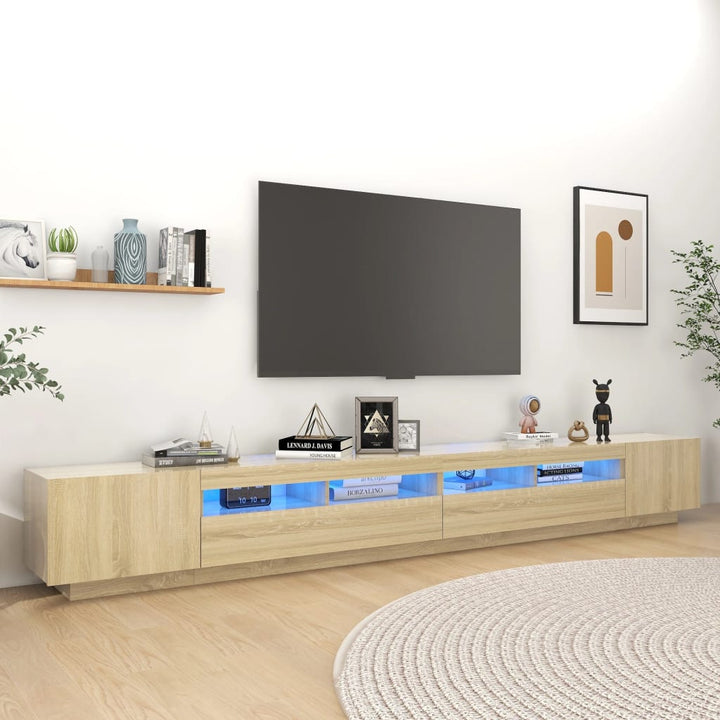 Comodă Tv Cu Lumini Led, , 300X35X40Cm