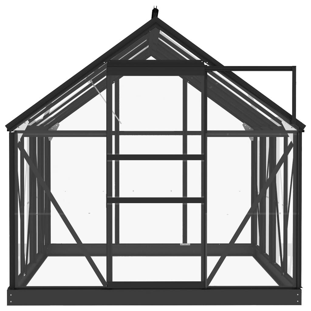 Seră Cadru Bază Antracit 1,6 M², Aluminiu (Nu Se Vinde Separat)