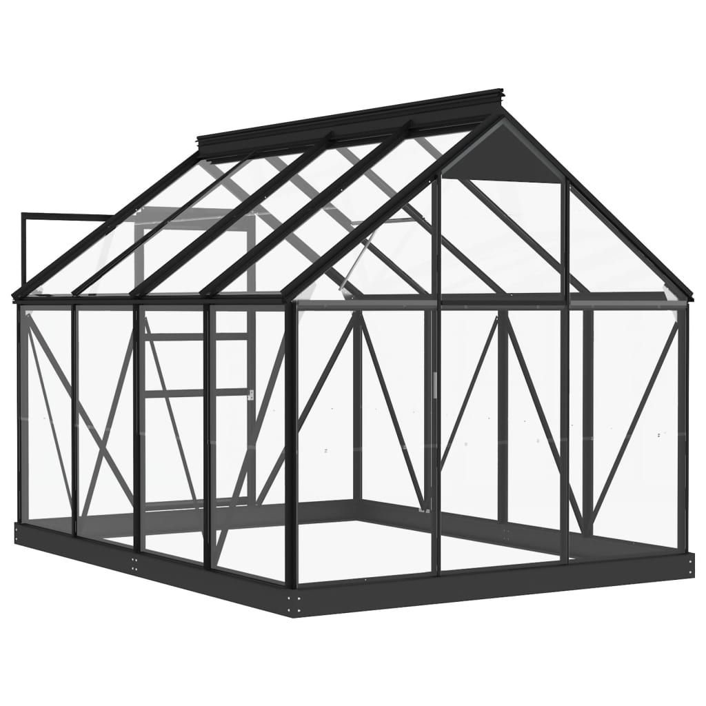 Seră Cadru Bază Antracit 1,6 M², Aluminiu (Nu Se Vinde Separat)