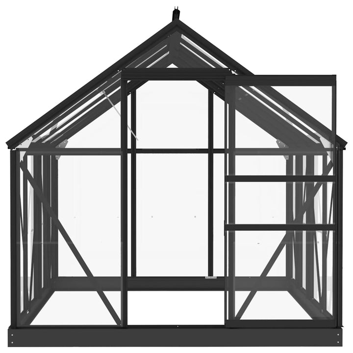 Seră Cadru Bază Antracit 1,6 M², Aluminiu (Nu Se Vinde Separat)