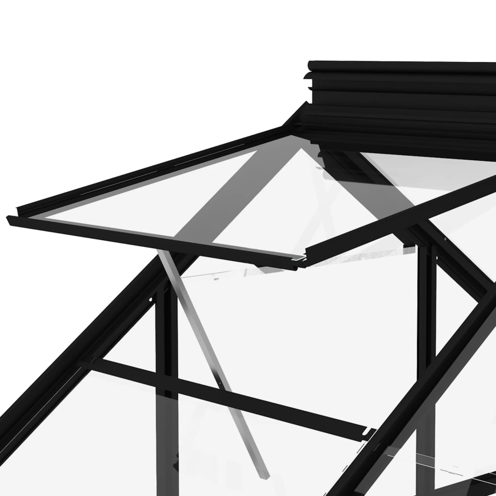Seră Cadru Bază Antracit 1,6 M², Aluminiu (Nu Se Vinde Separat)