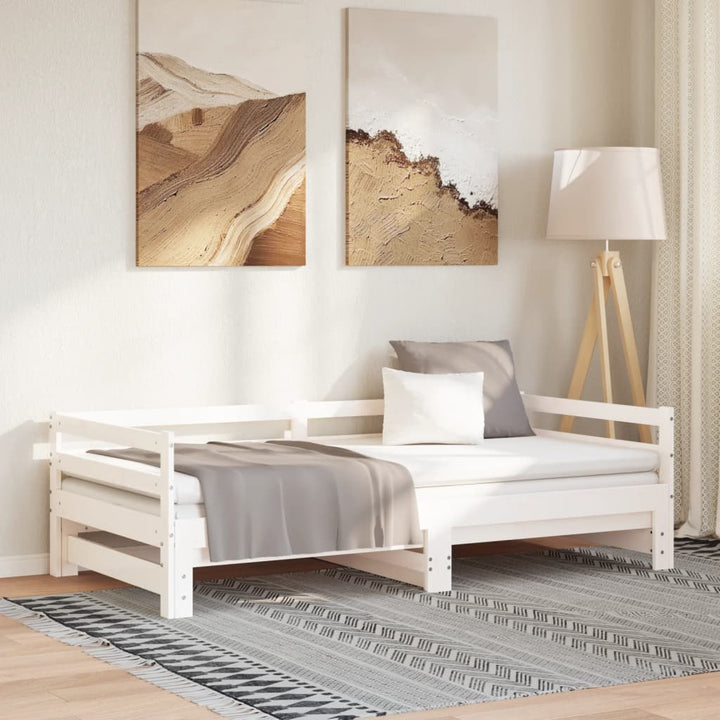 Pat Extensibil De Zi, , 2X(90X200) Cm, Lemn Masiv De Pin