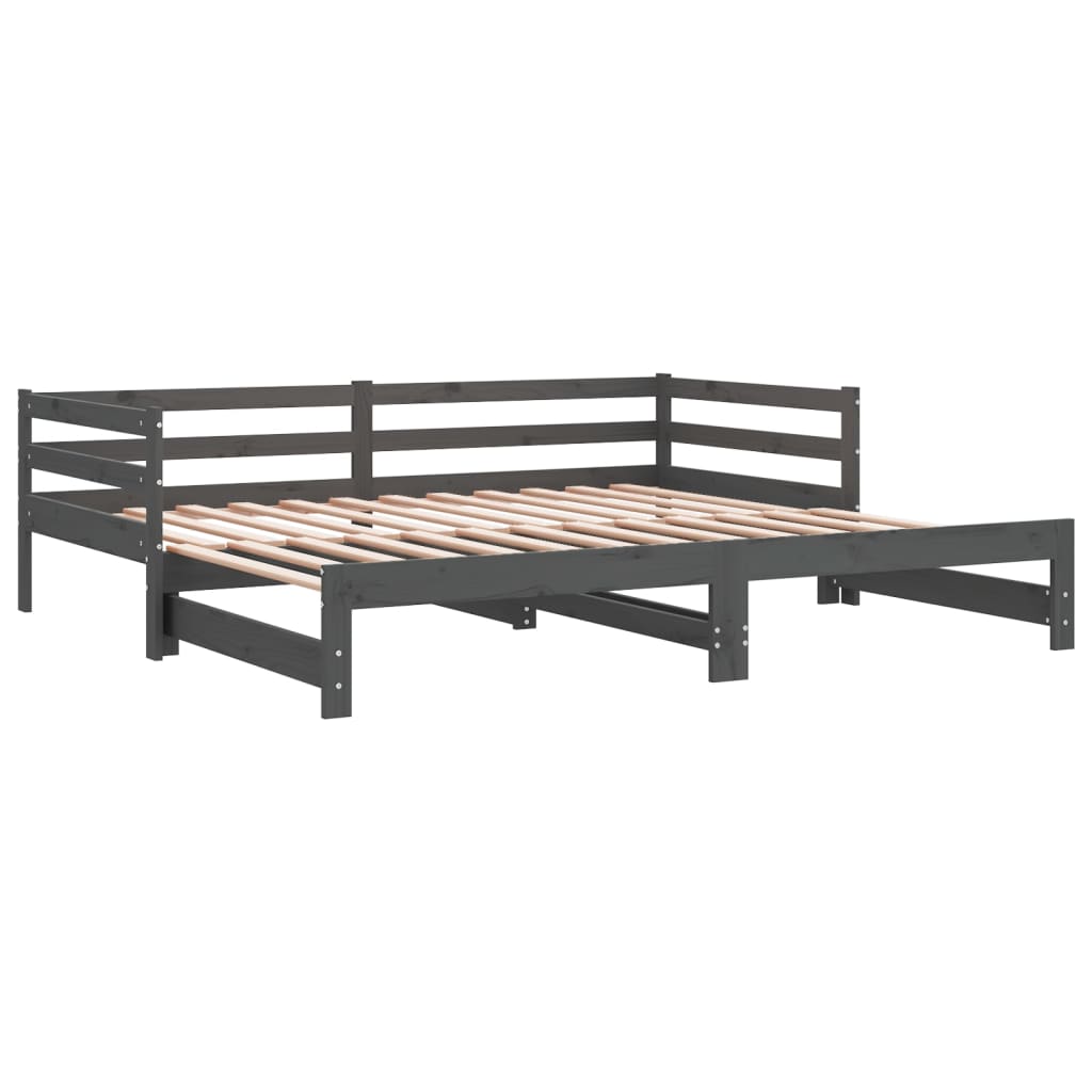 Pat Extensibil De Zi, , 2X(90X200) Cm, Lemn Masiv De Pin