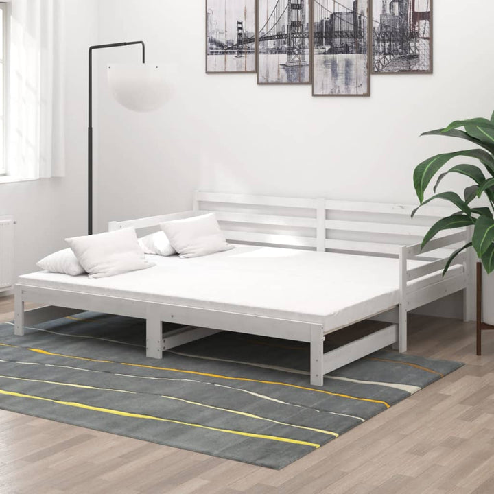 Pat Extensibil De Zi, , 2X(90X200) Cm, Lemn Masiv De Pin