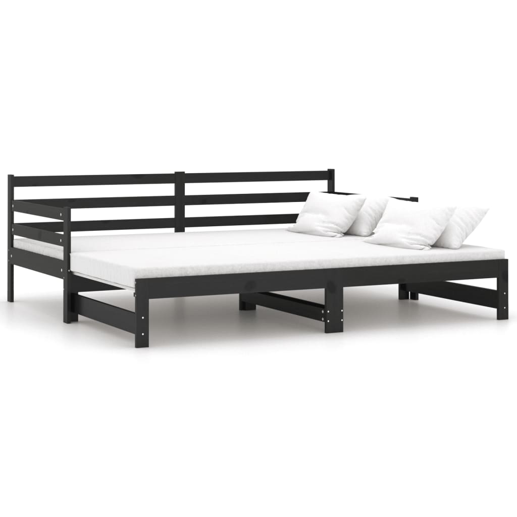 Pat Extensibil De Zi, , 2X(90X200) Cm, Lemn Masiv De Pin