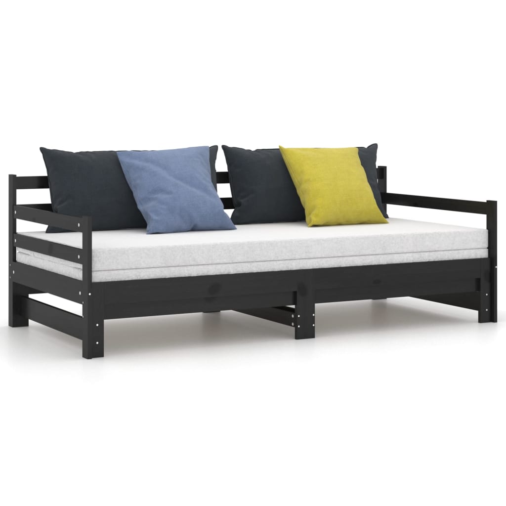 Pat Extensibil De Zi, , 2X(90X200) Cm, Lemn Masiv De Pin