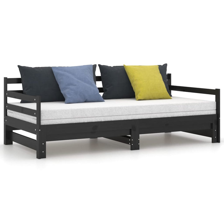 Pat Extensibil De Zi, , 2X(90X200) Cm, Lemn Masiv De Pin