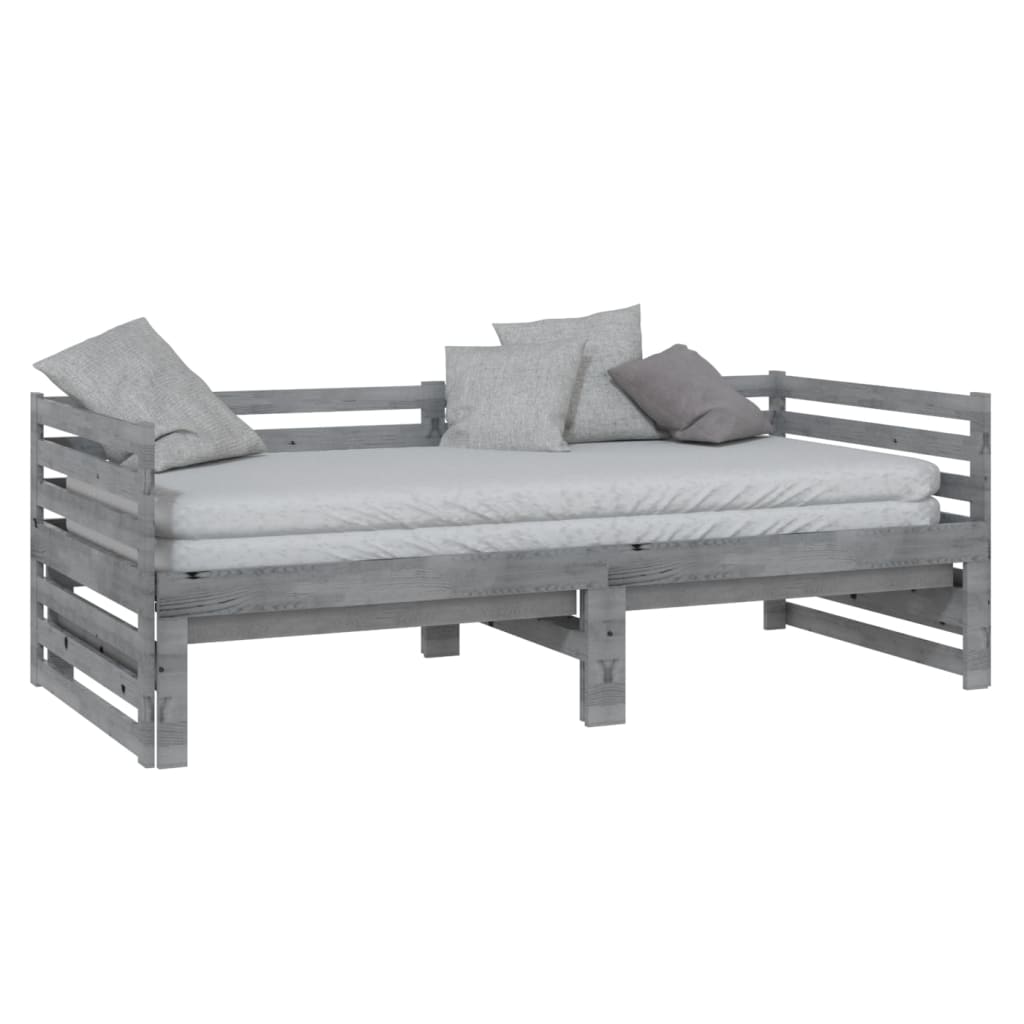 Pat Extensibil De Zi, , 2X(90X200) Cm, Lemn Masiv De Pin