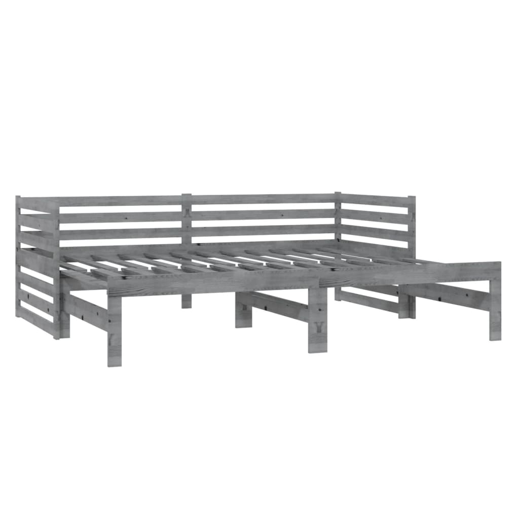 Pat Extensibil De Zi, , 2X(90X200) Cm, Lemn Masiv De Pin
