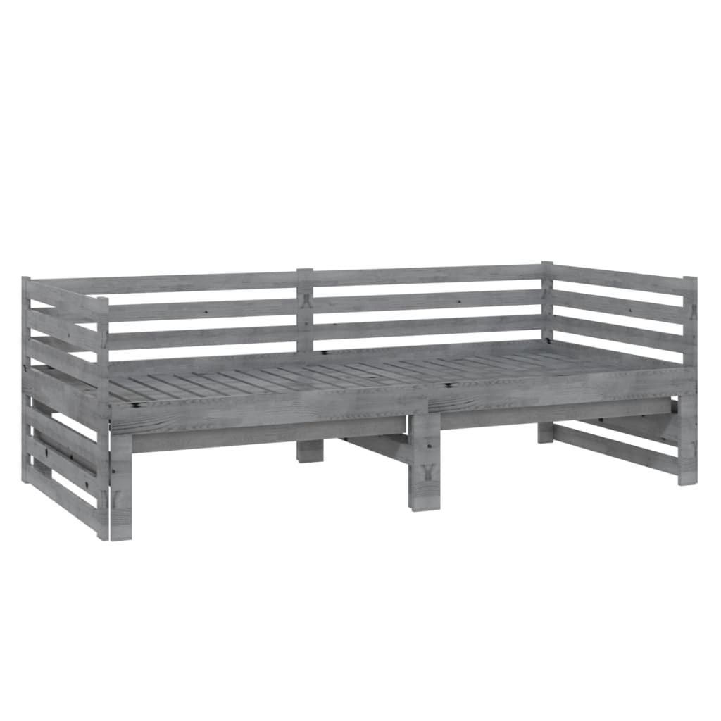 Pat Extensibil De Zi, , 2X(90X200) Cm, Lemn Masiv De Pin