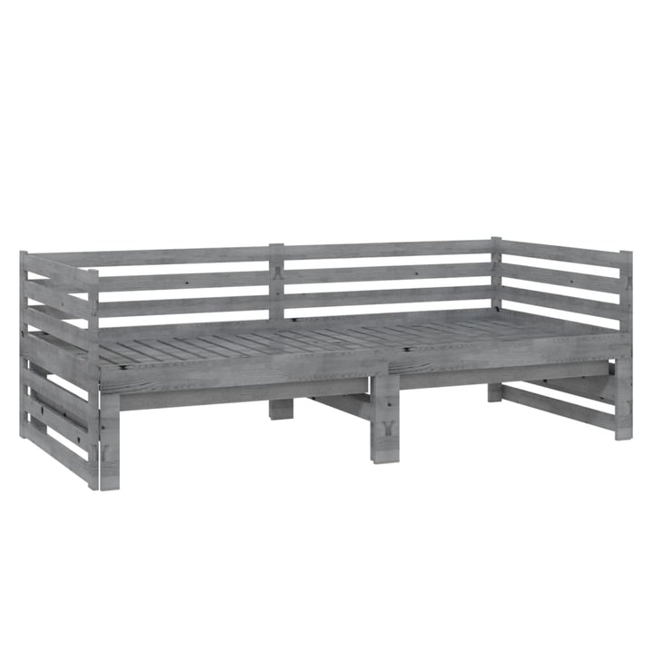Pat Extensibil De Zi, , 2X(90X200) Cm, Lemn Masiv De Pin