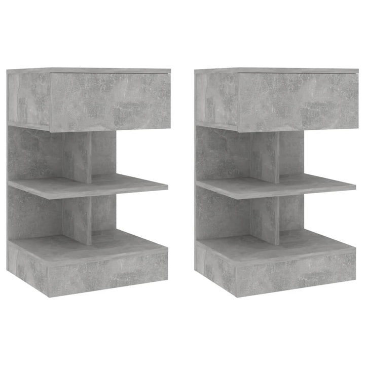 Noptiere, 2 Buc., Stejar Fumuriu, 40X35X65 Cm, Lemn Prelucrat
