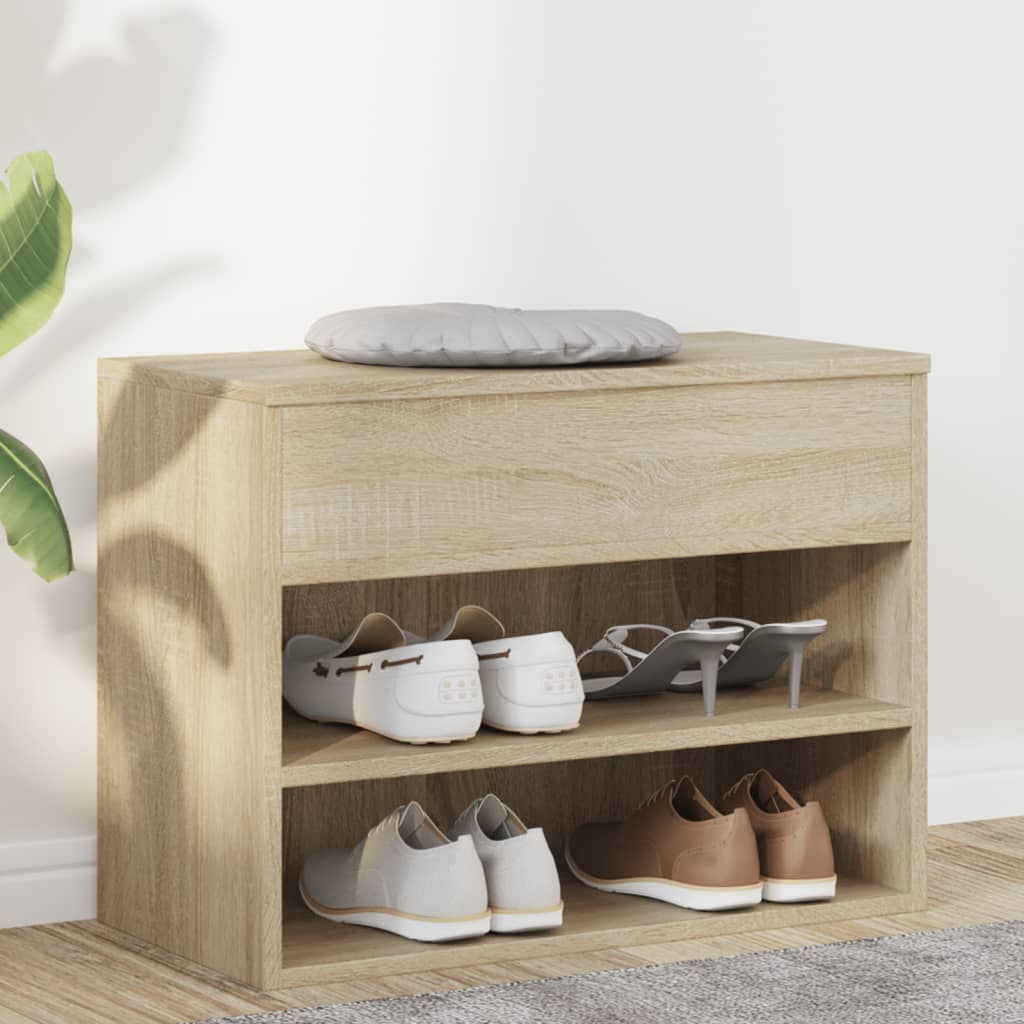 Bancă Pentru Pantofi Stejar Maro 60X30X45 Cm Lemn Prelucrat
