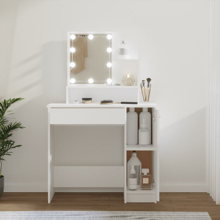 Masă De Toaletă Cu Led, , 86,5X35X136 Cm