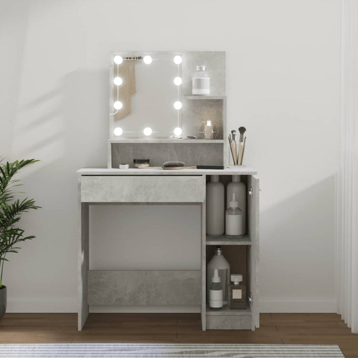 Masă De Toaletă Cu Led, , 86,5X35X136 Cm