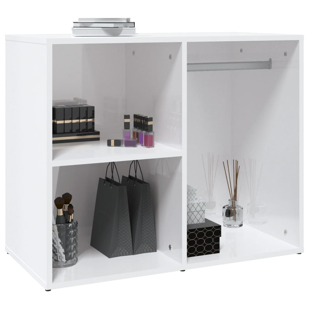 Dulap De Dressing, Alb Extralucios, 80X40X65 Cm, Lemn Compozit