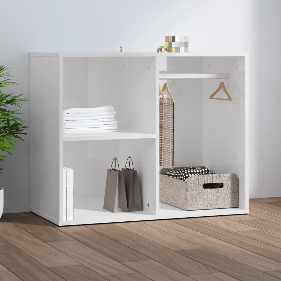 Dulap De Dressing, Alb Extralucios, 80X40X65 Cm, Lemn Compozit