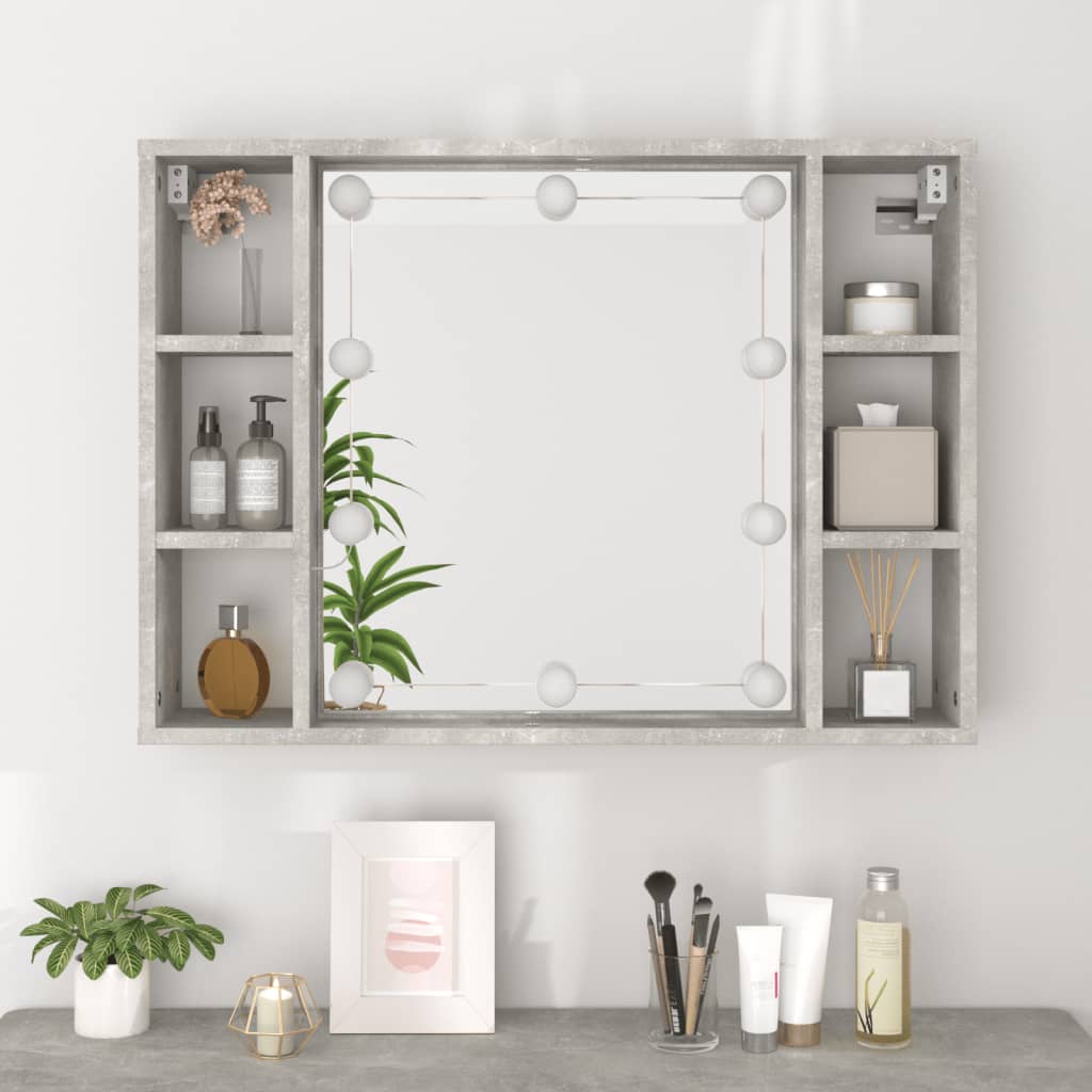 Dulap Cu Oglindă Și Led, , 76X15X55 Cm