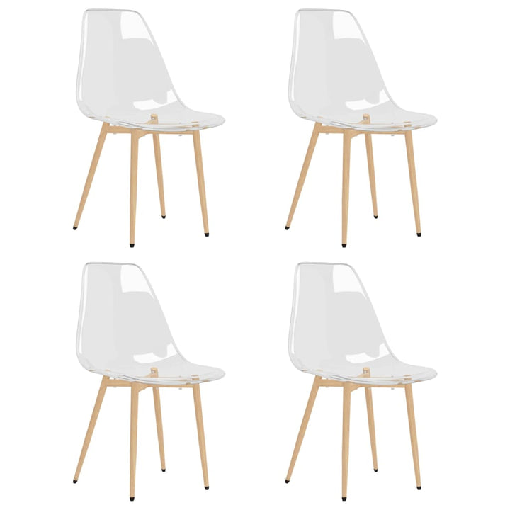 Scaune De Bucătărie, 4 Buc., Transparent, Pet