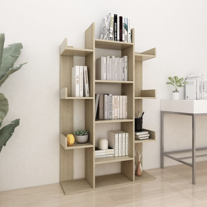 Bibliotecă, Gri Sonoma, 86X25,5X140 Cm, Lemn Prelucrat