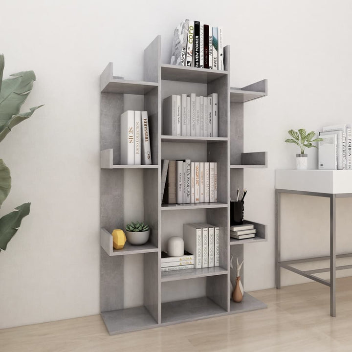 Bibliotecă, Gri Sonoma, 86X25,5X140 Cm, Lemn Prelucrat