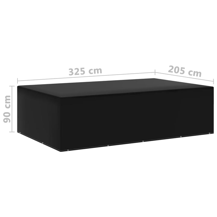 Huse Mobilier Grădină, 2 Buc, 12 Ocheți, 325X205X90 Cm