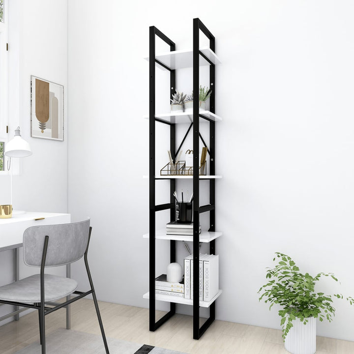 Bibliotecă Cu 5 Rafturi, , 40X30X175 Cm, Lemn Prelucrat