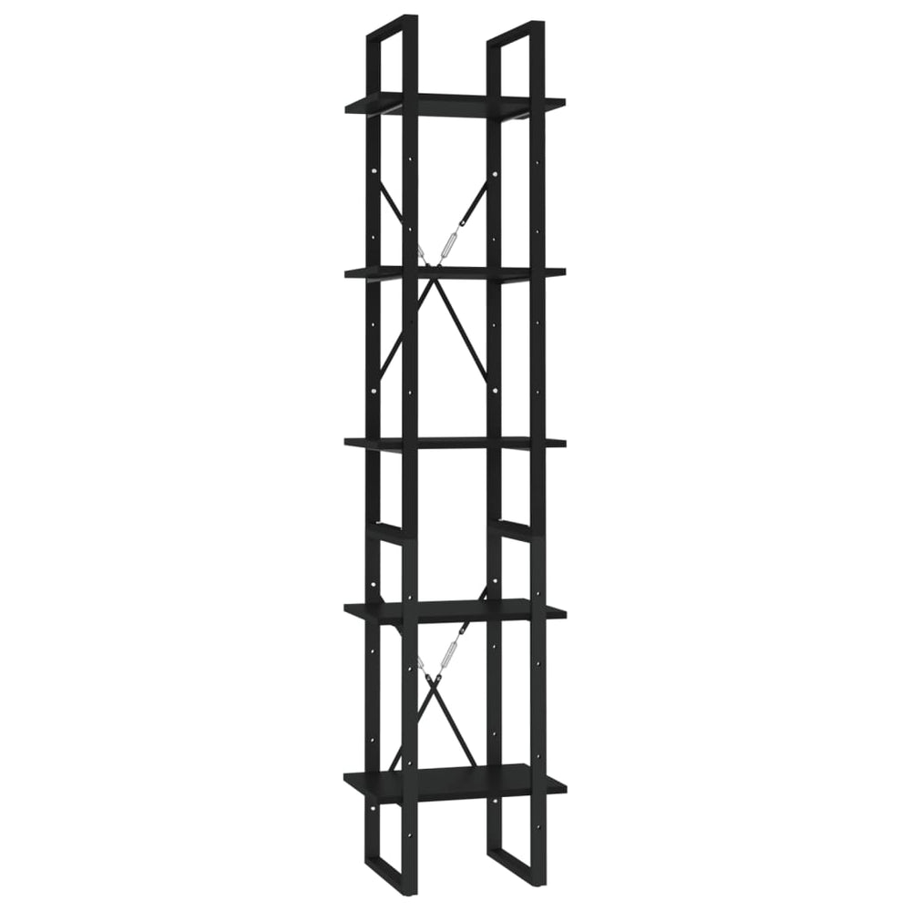 Bibliotecă Cu 5 Rafturi, , 40X30X175 Cm, Lemn Prelucrat