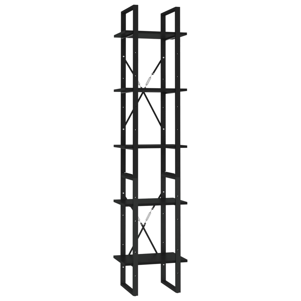 Bibliotecă Cu 5 Rafturi, , 40X30X175 Cm, Lemn Prelucrat