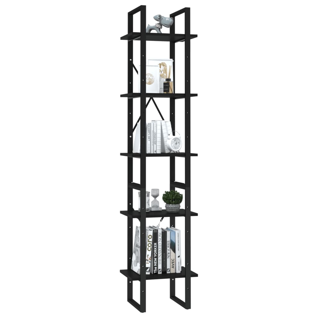 Bibliotecă Cu 5 Rafturi, , 40X30X175 Cm, Lemn Prelucrat