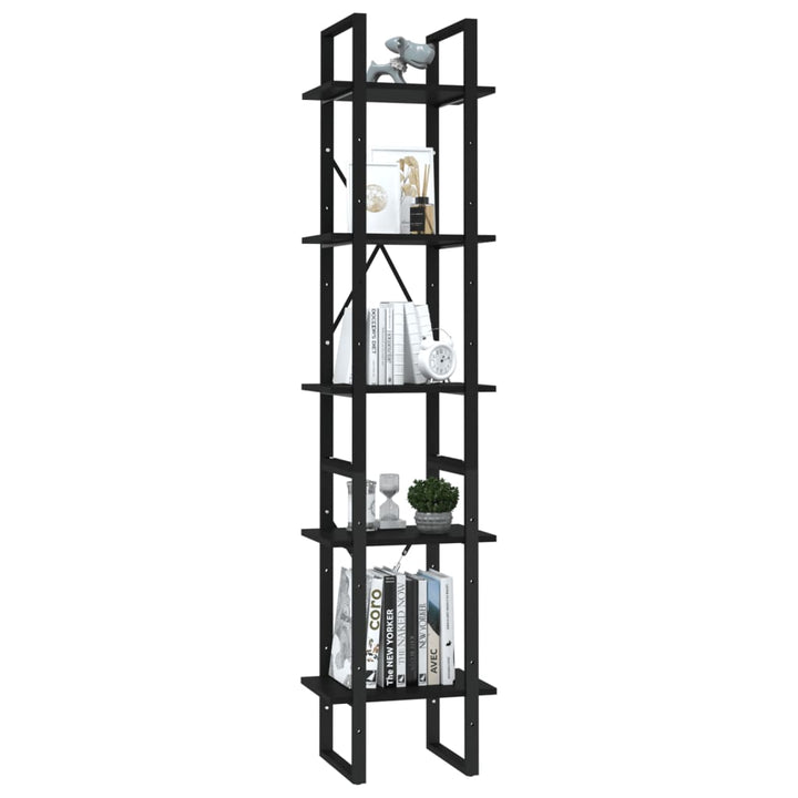 Bibliotecă Cu 5 Rafturi, , 40X30X175 Cm, Lemn Prelucrat