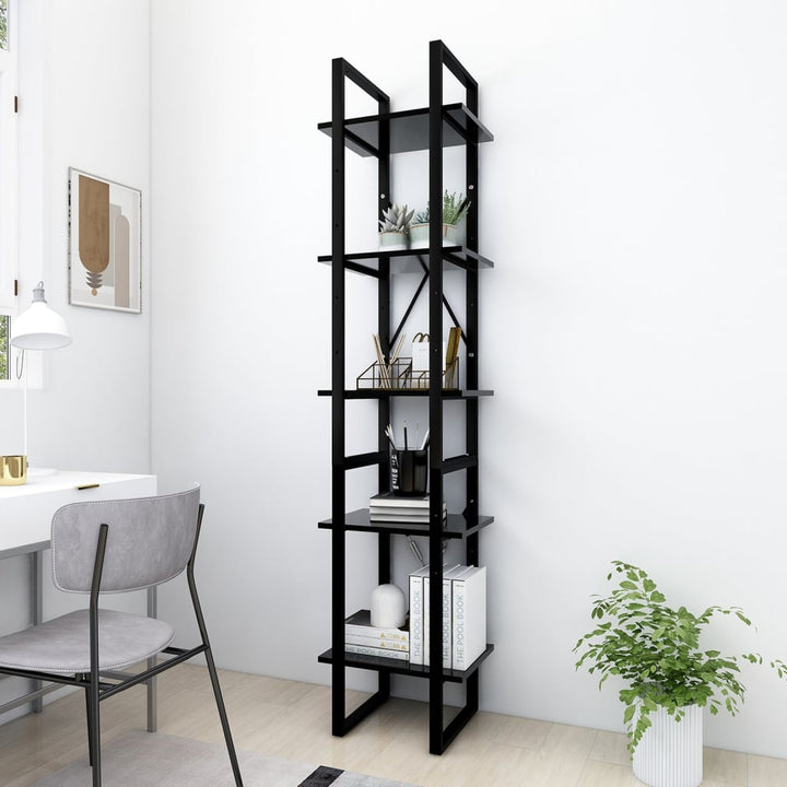 Bibliotecă Cu 5 Rafturi, , 40X30X175 Cm, Lemn Prelucrat