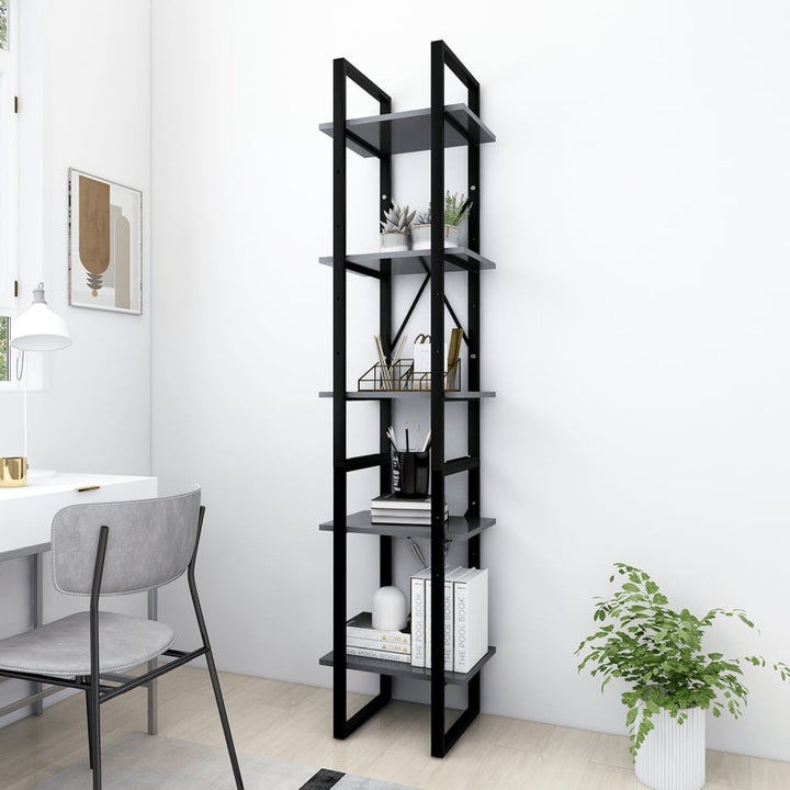 Bibliotecă Cu 5 Rafturi, , 40X30X175 Cm, Lemn Prelucrat