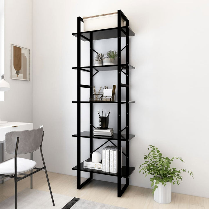 Bibliotecă Cu 5 Rafturi, , 40X30X175 Cm, Lemn Prelucrat