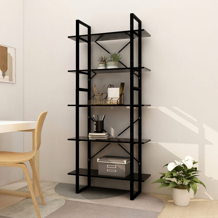 Bibliotecă Cu 5 Rafturi, , 40X30X175 Cm, Lemn Prelucrat