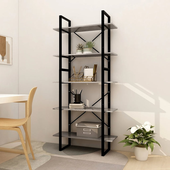 Bibliotecă Cu 5 Rafturi, , 40X30X175 Cm, Lemn Prelucrat