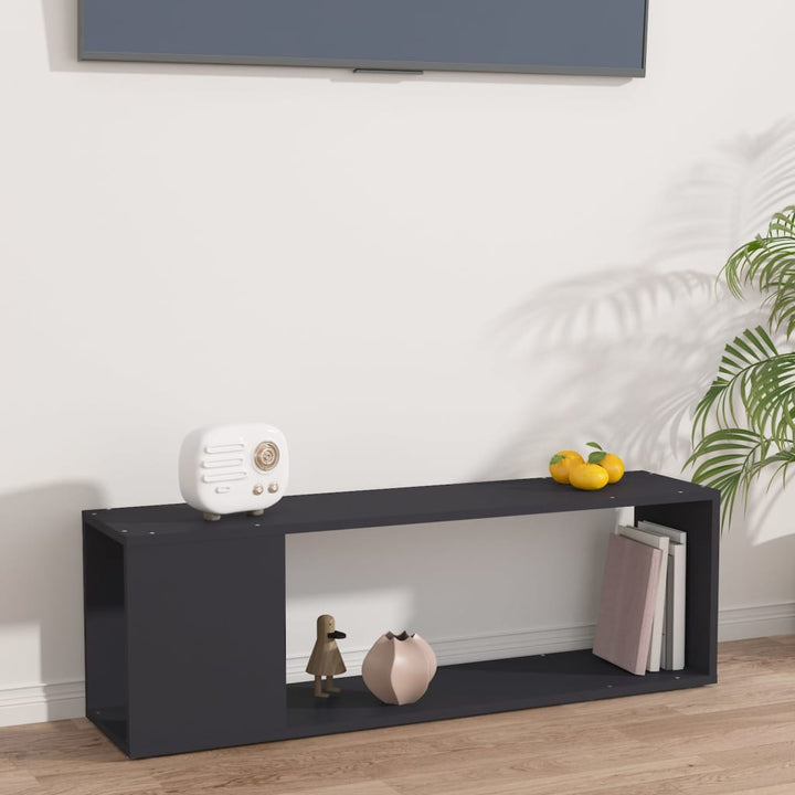 Comodă Tv, Stejar Fumuriu, 100X24X32 Cm, Lemn Prelucrat